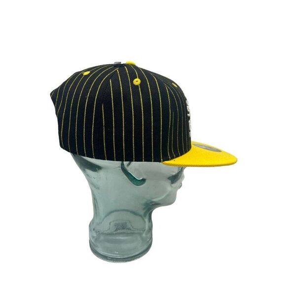NEW Ultra Game NBA LOS ANGELES LAKERS 1948 Snapback Hat Black w/ Gold Pinstripes - Picture 8 of 9